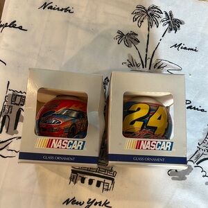 Jeff Gordon Glass Bulb Ornaments (2)